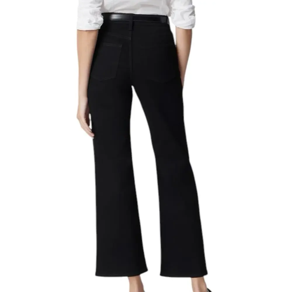 NWT J. Crew Wide Leg Crop All Day Stretch Black Size 29 Tall